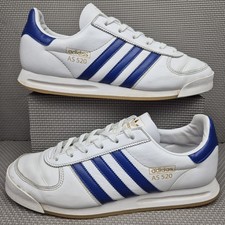 Adidas Originals AS 520 Trainers UK 10 Men's White Blue Gold Leather Sneakers