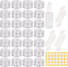 70 Pcs 5Ml Sample Pots for Cosmetics,Cosmetic Pots Little Pots with Lids,Transpa