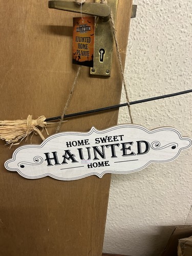 Halloween haunted signs with - halloween,