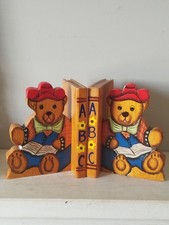 Vintage Teddy Bear Wooden Book