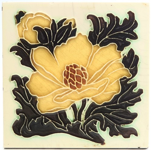 Fireplace majolica tile with - tile,