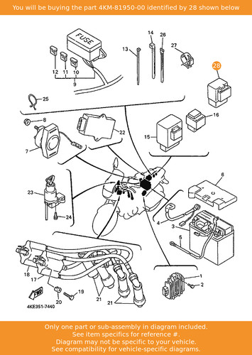 Yamaha relay assy - yamaha, (4km-10)