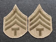WW2 US United States Army Tech Sergeant Stripes Original Tropical Rank Badges