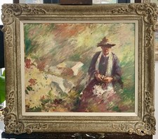 Lady Picking Flowers By Ken