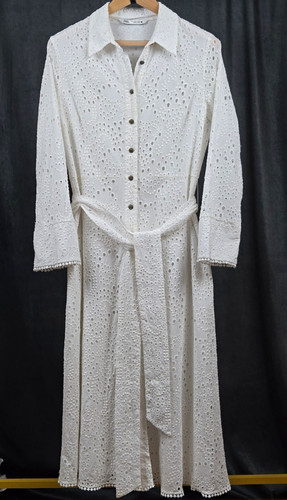 Zara white cotton broderie - zara,