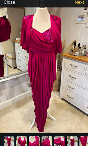 Vintage 1980s magenta harem