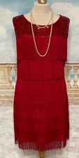Gatsby Flapper Dress 18 Red