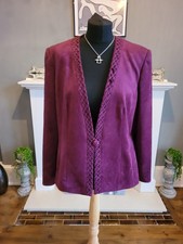 Jacques Vert Women's Jacket Size 16 Burguny Lined