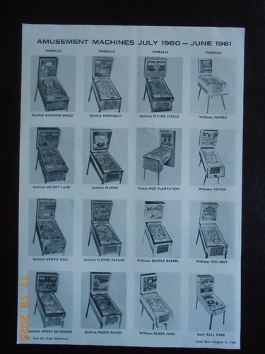 1961 gottlieb pinball - 32,