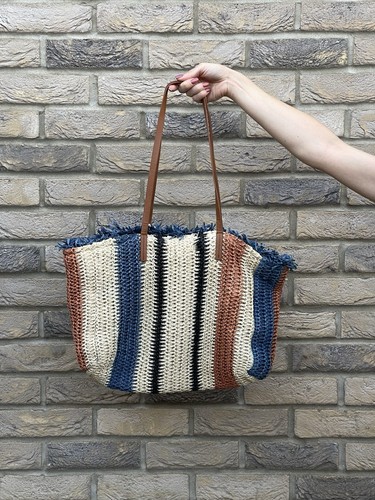 Large woven beach tote - beach,