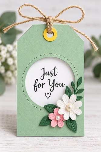 Foldable gift tag metal - foldable,