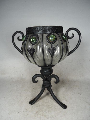 Hand blown bubble caged glass - hand,
