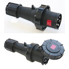 63A BLACK Plug Socket Caravan