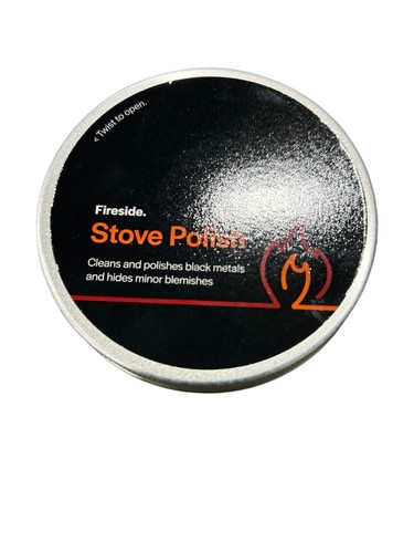 Black stove polish tub - stove, wood