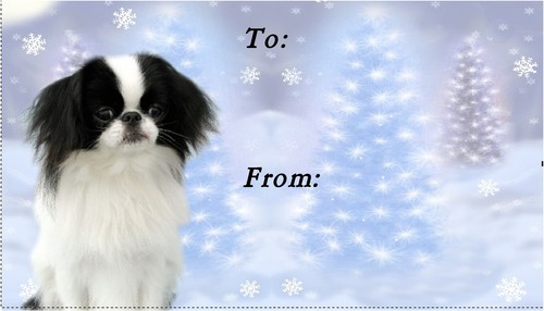 Japanese chin christmas labels - japanese,