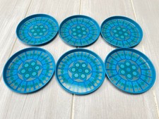 Set 6 x Vintage Blue Retro