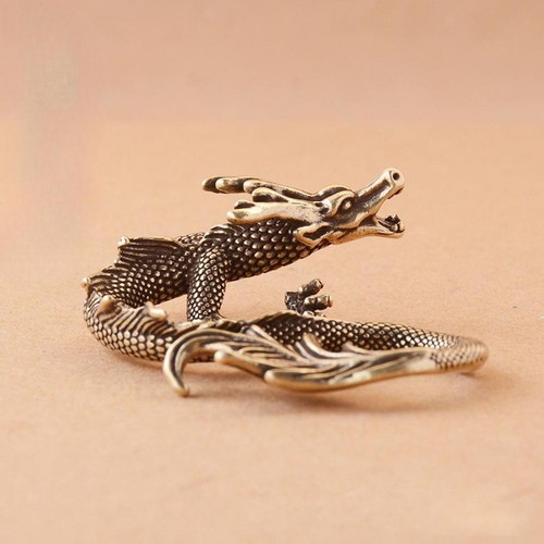 Metal dragon figurine - metal, figurine,