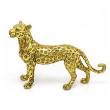 Gold Resin Leopard Ornament |