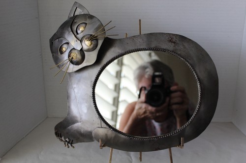Sculpture wall hanging mirror - wall,