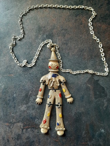 Clown necklace from 1970s - clown,