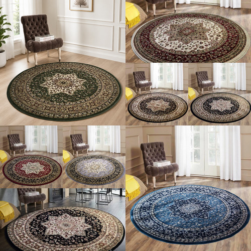 Large traditional round living - round,