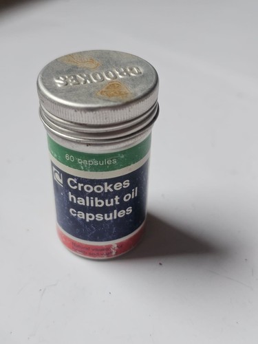 Vintage crookes halibut oil - crookes,
