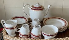 SALISBURY BONE CHINA - "Sarum" - 21pc Coffee Set 1950s