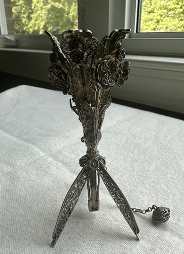 Victorian silver filigree - silver,