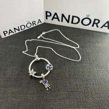 New Genuine Pandora Necklace pendant heart 'O' Pendant silver S925 Size 50cm
