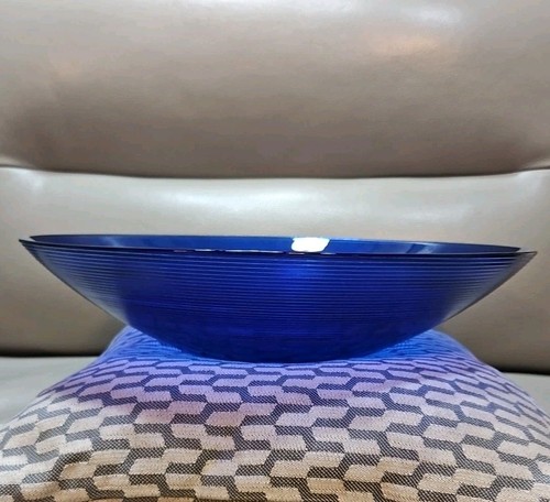 Cobalt blue glass - cobalt, ridged