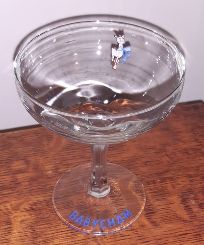 Vintage babycham glass white - vintage,