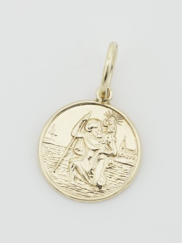 Gold christopher pendant - gold, st