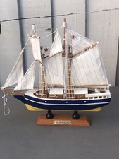 Vintage Wooden Model Sailing