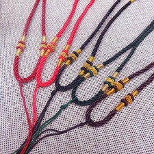 10 Chinese Silk Thread Knotted Cord Adjustable String Necklace for Jade Pendants