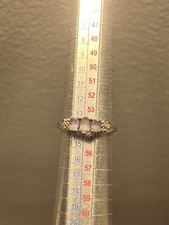 10K Solid White Gold 3 Stone