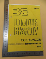 BE Loader B 3507 Parts Manual Publication No 2518 Paperback Bomford Evershed