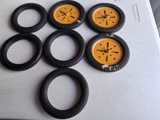 Meccano 7 x Black Dunlop Tyres