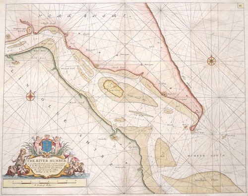 Original antique sea chart - original,