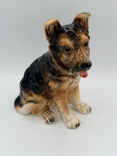 Lefton ceramic german shepard - ceramic,