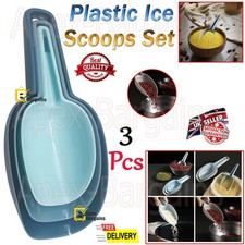 3pc Plastic Ice Scoop Kitchen Scoops Set Flour Spoon Weighing Popcorn Pow Shovel