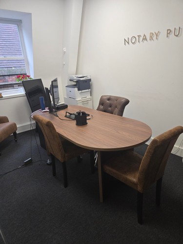 Large walnut meeting table - large,