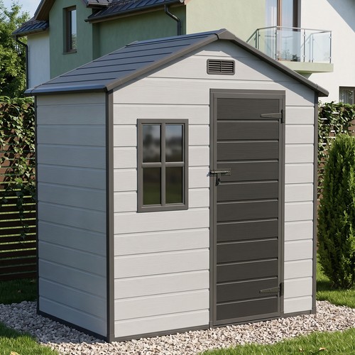 Plastic garden shed - plastic,