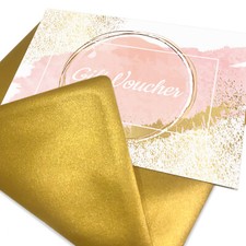 Beauty Salon Gift Vouchers, Nail Blank Gift Certificates - A6 Gold Envelopes