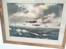 "Flight of Spitfires crossing the Channel" by Percival Edward Norman