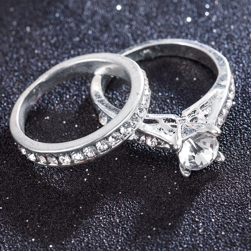 2pcs set charm lovers silver - 2pcs/set,