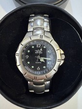 Softech Watch Stainless Steel Black Dial Quartz Men’s Boxed