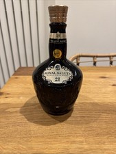 Royal Salute, Blended Scotch 21 Years Whisky Bottle Embossed Used Empty By Wade