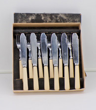 Fish Cutlery Set Cream Handled
