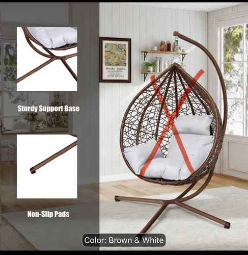 Garden hanging egg chair stand - egg,