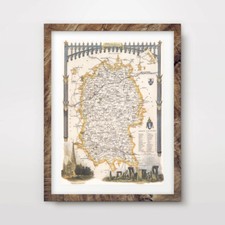 WILTSHIRE VINTAGE OLD COUNTY MAP ART PRINT Hotel B&B Room Decor Wall A4 A3 A2 cm